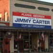 En el centro de Plains, Georgia, cuelga desde hace tiempo un cartel que anuncia a Jimmy Carter como 39º presidente.