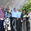 Fotografía muestra al líder opositor venezolano Edmundo González Urrutía, en concentración en Parque Eugenio María de Hostos, ubicado en la avenida George Washington del Distrito Nacional.