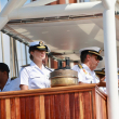 Princesa Leonor de Borbón en el buque de la escuela “Juan Sebastián Elcano” en el Puerto Punta Torrecilla, en la avenida George Washington
