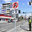 Conductores del gran Santo Domingo respetan giro a la izquierda