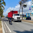Vehiculo de carga, viola la Ley 63-17 de Movilidad, Transporte Terrestre, Tránsito y Seguridad Vial.