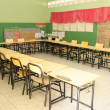 Un salón de clases vacío de una escuela pública en Rep¥blica Dominicana.