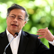 El presidente de Colombia, Gustavo Petro, habla durante la Cumbre de la Organización del Tratado de Cooperación Amazónica (OTCA) en Bogotá el 22 de agosto de 2025.
