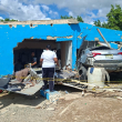 Esta casa muestra la destrucción provocada por el colapso de tanque de Inapa