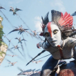 Esta imagen difundida por 20th Century Studios muestra a Varang, interpretado por Oona Chaplin, en una escena de “Avatar: Fire and Ash".