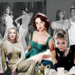 Greta Garbo, Marlene Dietrich, Bette Davis, Grace Kelly, Audrey Hepburn, Zelda Wynn Valdes y Elizabeth Taylor.