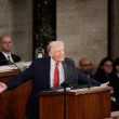 El presidente Donald Trump pronuncia su discurso del estado de la Unión en la Cámara de Representantes del Capitolio de los Estados Unidos, en Washington, el martes 24 de febrero de 2026
