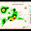 Foto publicada por la directora Instituto Dominicano de Meteorología (Indomet),Gloria Ceballos, sobre acumulados de lluvias.