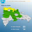 14 provincias bajo alerta verde y otras tres en alerta amarilla.