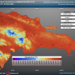 El mapa de calor publicado por Indomet  del día 19 de junio