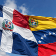Banderas de República Dominicana y Venezuela creadas con inteligencia artificial.