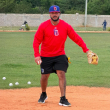 Wander Franco mientras entrena con el equipo dominicano que accionará en los Juegos Centroamericanos y del Caribe.