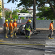 explosión de un camión tanquero de combustible en la avenida Washington