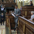 Spain's Prime Minister Pedro Sanchez leaves the podium after delivering a speech to the congress of deputies on the government's handling of the situation in Spain's North African enclave Ceuta after a mass influx of migrants, at the lower house of parliament in Madrid on September 3, 2026. More than 70,000 migrants crossed into Ceuta from Morocco on July 30 and 31 in a surge that left scores dead, most by drowning as they tried to swim around a breakwater. Moroccan security forces displayed "total permissiveness" during the unprecedented migrant rush into Spain's north African territory of Ceuta in July, according to a Spanish police report seen by AFP on Wednesday. The findings risk embarrassing Spain's leftist government, which has avoided blaming Morocco for the crisis and striven to improve delicate relations with Rabat. (Photo by Thomas COEX / AFP)