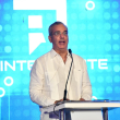 El presidente Luis Abinader durante el acto de lanzamiento de "RD Inteligente"