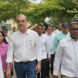 El presidente Luis Abinader habló con los periodistas en Santiago de los Caballeros