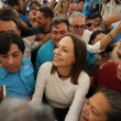 María Corina Machado llegando a la iglesia de Santa Rosa en Barquisimeto, Venezuela, el 25 de octubre de 2026.
