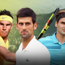 Roger Federer, Rafael Nadal y Novak Djokovic, los mejores tres tenistas de la historia.