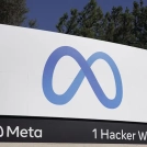 El logo de Meta, la compañía matriz de Facebook, se ve en la sede de la empresa en Menlo Park, California, el 28 de octubre de 2021.