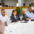 Joel Santos ofreció las informaciones al finalizar la reunión del Plan de Seguridad Ciudadana, en el Palacio de la Policía Nacional.