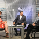 El ministro de Deportes y Recreación, Francisco Camacho, entrevistado por Ramón Núñez Ramírez y Jacqueline Morel en Telematutino 11.