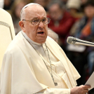 El Papa Francisco participa en una audiencia a los peregrinos de Santiago de Compostela en la Basílica de San Pedro en el Vaticano el 19 de diciembre de 2024.