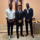 Ronny Mauricio, Juan Soto y Elly De La Cruz en el Palacio Nacional.