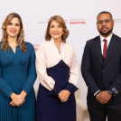 Yaritza Beltré, Cesarina Fabián y Francis Medina.