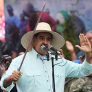 El presidente venezolano Nicolás Maduro en un mitin con partidarios en Caracas el 10 de diciembre del 2025.   (AP foto/Ariana Cubillos)