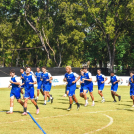 Vista de los entrenamientos de la selección nacional de fútbol.