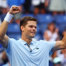 Alexander Blockx celebra su victoria sobre Francisco Cerúndolo en los octavos de final del US Open, el 7 de septiembre de 2026.