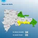 Amplían alerta para 9 provincias; el Gran Santo Domingo y otras tres en amarilla