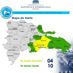 El COE eleva a cuatro las provincias en alerta amarilla y mantiene diez en verde por onda tropical