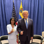 Trump y Delcy Rodríguez sonríen en la reunión que sostuvieron en Nueva York