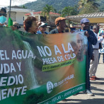 Marcha y concentración en Bonao en contra de la Barrick Gold y la presa de cola