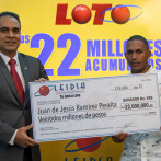 Leidsa entrega 22 millones al millonario 488 del Loto