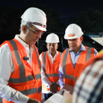 Abinader supervisa construcción del paso a desnivel en Prolongación 27 de Febrero con Isabel Aguiar