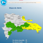 Colocan 9 provincias en alerta amarilla y 7 en verde por lluvias de onda tropical y vaguada