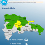 COE eleva a 19 las provincias en alerta; 16 en verde y 3 en amarilla