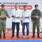 Presidente Abinader y ministro Cruz inauguran techado en campamento militar