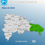 Cinco provincias en alerta verde por vaguada