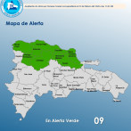 El COE eleva a nueve las provincias en alerta verde