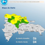 COE eleva a 10 provincias en alerta amarilla por sistema frontal; seis en amarilla