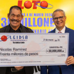 LEIDSA entrega 30 millones al ganador 498 del Loto