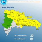 El Distrito Nacional y otras 22 provincias siguen en alerta amarilla por vaguada