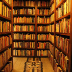 Baldas abarrotadas de libros