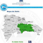 COE coloca siete provincias y el Distrito Nacional en alerta verde por aproximación de vaguada