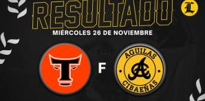 Resumen Toros del Este vs Águilas Cibaeñas - 26 de Noviembre del 2024