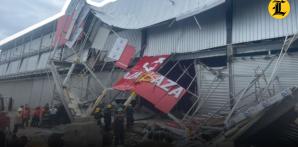 Colapso de plaza comercial en Santiago deja varios heridos