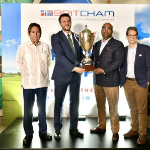 Desde la izquierda Fernando González Nicolás, Graham Jessup, Amauris Vásquez Disla y José María Cabral.